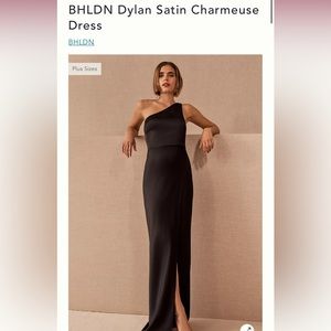 Bhldn Dylan Charmeuse One-Shoulder Dress